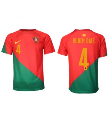 Maillot de foot le Portugal Ruben Dias #4 Domicile Monde 2022 Manches Courte